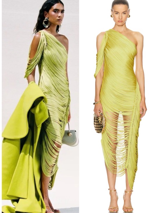 cult gaia Dresses & Skirts - CULT GAIA Sona One-Shoulder Draped Fringe Dress SZ M NWT
